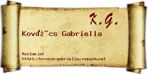 Kovács Gabriella névjegykártya
