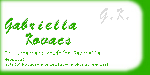 gabriella kovacs business card